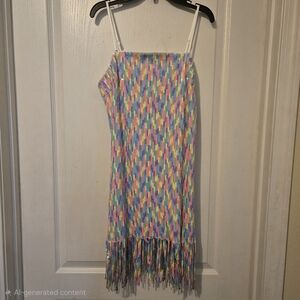 Blue B rainbow sequin dress - so fun!